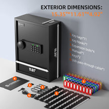 Load image into Gallery viewer, XDeer 71 Keys Key Lock Box Wall Mount with Advanced Anti-Theft Deposit Key Slot &amp; LED Light, Key Cabinet with Combo and Key Lock, Key Safe for Hotels &amp; Office &amp; Companies &amp; Car Dealerships
