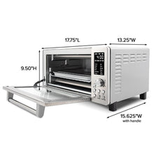 Load image into Gallery viewer, Nuwave Bravo Air Fryer Toaster Smart Oven, 12-in-1 Countertop Convection, 1800 Watts, 21-Qt Capacity, 50°-450°F Temp Controls, Top and Bottom Heater Adjustments 0%-100%, PFAS Free, Stainless Steel
