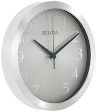 Load image into Gallery viewer, Bulova C4844 Winston Wall Clock, Pack of 1, Silver
