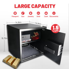 Load image into Gallery viewer, ZKH Safe Box, 1.5 Cubic Feet Money Safes with Digital Keypad Lock and Removable Shelf, Security Home Safe for Money, Documents, Jewelry, Valuables
