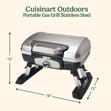 Load image into Gallery viewer, Cuisinart CGG-180TS Petit Gourmet Portable Tabletop Gas Grill, Stainless Steel
