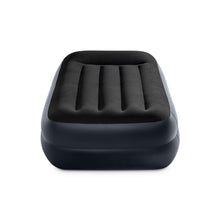 Load image into Gallery viewer, Intex 64121ED Dura-Beam Plus Pillow Rest Air Mattress: Fiber-Tech – Twin Size – Built-in Electric Pump – 16.5in Bed Height – 300lb Weight Capacity
