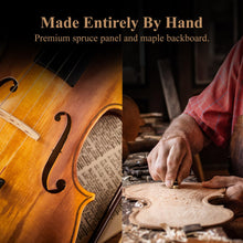 Load image into Gallery viewer, Eastar 4/4 Violin Set Full Size Fiddle Solidwood for Adults with Hard Case, Shoulder Rest, Rosin, Two Bows, Clip-on Tuner and Extra Strings, EVA-330
