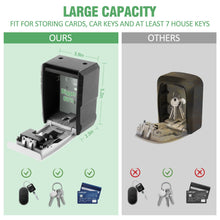 Load image into Gallery viewer, Key Lock Box, UPXON Extra Large Key Storage Box with Resettable Code, 4 Digit Combination Lock Box for Car Keys, House Keys, Weatherproof Wall Mount Key Box for Home, Hotels, Airbnb, Schools 1 Pack
