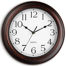 Load image into Gallery viewer, KECYET 14 Inch Wall Clocks Battery Operated Silent Non-Ticking Wall Clock Vintage Retro Rustic Style Decorative for Living Room Kitchen Farmhouse (Bronze)
