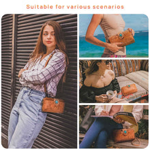 Load image into Gallery viewer, LAVAWA Women&#39;s Crossbody Handbag Small Vintage, Ladies Wallet Western Adjustable Phone Purse Clutch Turquoise Concho Embossed
