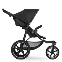 Load image into Gallery viewer, Hauck Runner 2 Compact Foldable Tricycle Jogger Buggy Stroller Pushchair with Height-Adjustable Handle, Large Pneumatic Wheels, &amp; UPF 50 Canopy, Black
