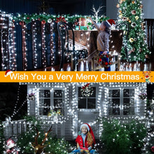 Load image into Gallery viewer, Ollny Christmas Lights 1000 LED 330 FT, IP67 Waterproof Plug in Christmas Tree Lights with Remote, 8 Modes, 3 Timers, Dimmable, House Xmas Indoor Decorations Outdoor Christmas Lights (Cool White)
