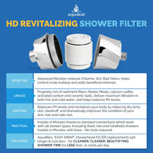 Load image into Gallery viewer, AquaBliss HD Revitalizing Shower Filter - Latest High Output Filtration. 2x Vitamin C, Minerals for Luscious Hair, Skin &amp; Nails - KDF/CS/VC for Reduced Chlorine, Sediment &amp; Metals - Chrome (SF400)
