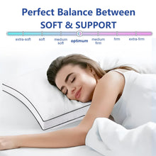 Load image into Gallery viewer, Premium Pillows Queen Size Set of 2, Fluffy and Supportive 7D Down Alternative Bed Pillows, Luxury Soft Hotel Quality Gusseted Pillow for Side Back Stomach Sleepers, Relief Neck Head and Shoulder Pain
