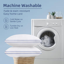 Load image into Gallery viewer, HARNY Bed Pillows for Sleeping, Queen Size Set of 2, Luxury Soft Hotel Quality and Supportive Down Alternative Microfiber for Back, Stomach or Side Sleepers, Relief Neck Head and Shoulder Pain
