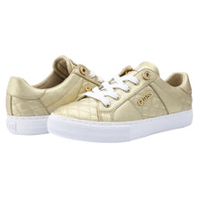 Load image into Gallery viewer, GUESS Women&#39;s LOVEN Sneaker, Gold 710, 7
