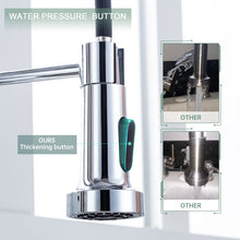 Load image into Gallery viewer, WEWE Chrome Kitchen Faucet, Faucet for Kitchen Sink with Pull Down Sprayer Kitchen Faucet with Deck Plate Stainless Steel Single Handle Spring for Farmhouse Utility Bar Laundry Sinks
