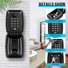 Load image into Gallery viewer, TEUEN Key Lock Box for Outside, Sturdy Waterproof Wall Mount Lock Box for House Key, 12-Digit Combination Resettable Large Capacity Security Lockbox for Home, Garage, Office, Warehouse
