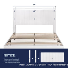 Load image into Gallery viewer, Allewie Full Bed Frame/Velvet Upholstered Bed Frame with Vertical Channel Tufted Headboard/Strong Wooden Slats/Platform Bed Frame/Mattress Foundation/Box Spring Optional/Easy Assembly/White
