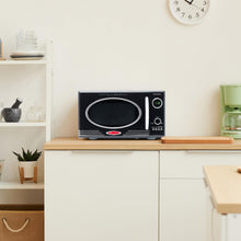 Load image into Gallery viewer, Nostalgia Retro Countertop Microwave Oven - Large 800-Watt - 0.9 cu ft - 12 Pre-Programmed Cooking Settings - Digital Clock - Kitchen Appliances - Black
