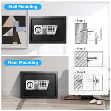 Load image into Gallery viewer, TOTOY Small Safe Box 1.5 Cu Ft Home Safe with LED Sensor Light, Safe for Home Documents with Keys and Digital Keypad, Hidden Key Lock Box for Cash Jewelry Valuables

