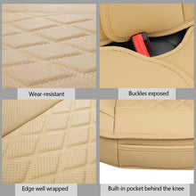 Load image into Gallery viewer, MIROZO Leather Car Seat Covers Full Set,Waterproof Automotive Seat Covers Universal Vehicle Seat Covers for Most Sedan SUV Pick-up Truck, Beige

