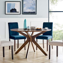 Load image into Gallery viewer, Modway Crossroads 47&quot; Round Wood Dining Table, Walnut
