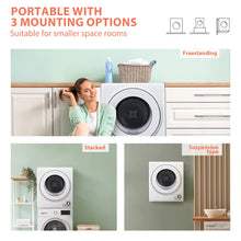 Load image into Gallery viewer, Euhomy 110V Portable Clothes Dryer 850W Compact Laundry Dryers 1.5 cu.ft Front Load Stainless Steel Electric Dryers Machine with Stainless Steel Tub for Apartment,RVs,Dorms,White Easy Control
