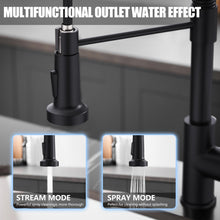 Load image into Gallery viewer, GIMILI Black Kitchen Faucet with Pull Down Sprayer Commercial Single Handle Lever Spring Kitchen Sink Faucet
