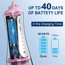 Load image into Gallery viewer, Water Dental Flosser Cordless Teeth Cleaning MOCEL 5 Modes Oral Irrigator Portable and USB C Cable Rechargeable IPX7 Waterproof Flossing Teeth Pick Irrigation Cleaner for Home Travel (Pink)
