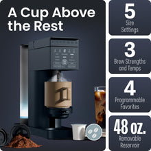 Load image into Gallery viewer, Chefman Caffeinator Single Serve Coffee Maker, Brew Kcups &amp; Grounds, Drip Coffee Machine with Brew Strength Settings, Iced Coffee Function, 48 oz. Removable Water Reservoir
