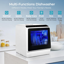 Load image into Gallery viewer, EUHOMY Mini Portable Dishwasher Countertop Compact Dishwashers, Tabletop Small Dishwasher with 5L Built-in Water Tank with 6 Modes and Baby Care for Apartments&amp; RVs, No Hookup Needed
