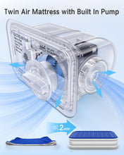 Load image into Gallery viewer, Xsleep Twin Air Mattress with Built in Pump Luxurious Comfort 16&quot; Raised Inflatable Mattress Twin Airbed Blow Up Mattress for Home and Guests 75&quot;*39&quot;*16&quot;Air Bed 2 Mins Fast Inflate/Deflate 330 lbs Max
