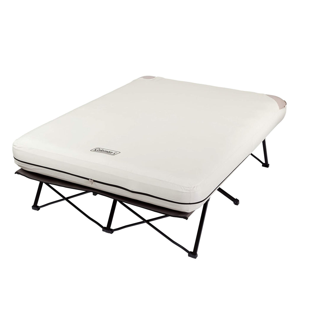 Coleman Camping Cots for Adults with Camping Air Mattress, Folding Air Mattresses Set, Battery-Operated Pump & Side Table for Outdoor Comfort