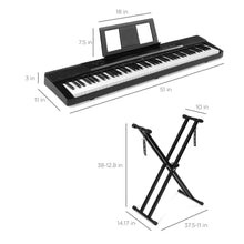 Load image into Gallery viewer, Best Choice Products 88-Key Full Size Digital Piano Electronic Keyboard Set for All Experience Levels w/Semi-Weighted Keys, Stand, Sustain Pedal, Built-In Speakers, 6 Voice Settings - Black
