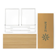 Load image into Gallery viewer, ZINUS Jennifer 55 Inch White Frame Desk, Computer Workstation, Office Desk, Dining Table, Easy Assembly, Natural
