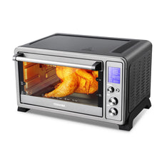 Load image into Gallery viewer, TOSHIBA AC25CEW-SS Large 6-Slice Convection Toaster Oven Countertop, 10-In-One with Toast, Pizza and Rotisserie, 1500W, Stainless Steel, Includes 6 Accessories
