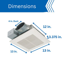Load image into Gallery viewer, Panasonic FV-0810VSS1 WhisperValue DC Ventilation Fan with SmartFlow and Pick-A-Flow Airflow Technology - 80 or 100 CFM - Quiet Ventilation Bathroom Fan
