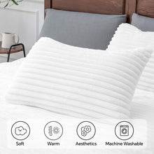 Load image into Gallery viewer, BEDELITE Fleece Queen Comforter Set -Super Soft &amp; Warm Fluffy Bright White Bedding, Luxury Fuzzy Heavy Bed Set for Winter with 2 Pillow Cases
