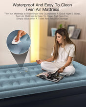 Load image into Gallery viewer, Lavisx Twin Air Mattress with Built in Pump 16&quot; Blow Up Mattress Raised Air Bed, 3 Mins Quick Self Inflatable with Storage Bag for Guest and Home
