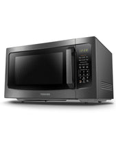 Load image into Gallery viewer, TOSHIBA ML-EM45P(BS) Countertop Microwave Oven with Smart Sensor and Position Memory Turntable, Function, 1.6 Cu.ft 13.6&quot; Removable Black Stainless Steel, 1200W
