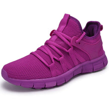 Load image into Gallery viewer, INZCOU Running Shoes Lightweight Tennis Shoes Non Slip Gym Workout Shoes Breathable Mesh Walking Sneakers Purple 8women / 7men
