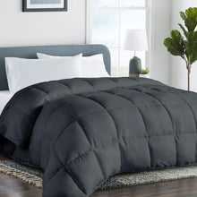 Load image into Gallery viewer, COHOME All Season King Size Comforter - Winter Warm Down Alternative Comforter - Quilted Duvet Insert with Corner Tabs - Premium 2100 Series Luxury Soft Hotel Comforter - Reversible - Dark Grey
