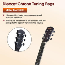 Load image into Gallery viewer, ADM Dreadnought Acoustic Guitar Kit with Free Lesson for Beginner Adult Teen Full Size Acustica Guitarra Starter Bundle Set w/Bag Strap Tuner Capo Pickguard Music Stand Right Hand(Sunburst, 41 Inch)
