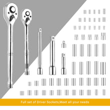 Load image into Gallery viewer, DEKOPRO 192 Piece Mechanics Tool Set Socket Wrench Set, Plastic Storage Case with Auto Repair Hand Tool Kit Wrench Tool Box Set
