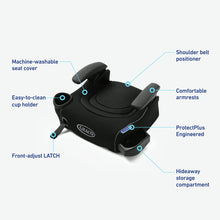 Load image into Gallery viewer, Graco® TurboBooster® LX Backless Booster with Affix Latch | Backless Booster Seat for Big Kids Transitioning to Vehicle Seat Belt (Rio)
