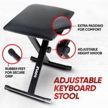 Load image into Gallery viewer, PYLE Electric Piano, Electric Keyboard Piano, Music Keyboard, 61 Keys, Bluetooth, LCD Display, Portable Design, Karaoke Function, Includes Stand, Stool, Book Rack, Headset, Perfect for Beginners
