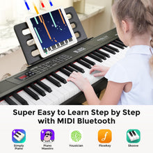 Load image into Gallery viewer, Fesley Piano Keyboard 88 Keys: Bluetooth Full-Size Digital Piano Keyboard, 900 Tones Portable Electric Keyboard Piano, 88 Key Keyboard Electronic with Built-in Sustain Pedal, Split, MIDI, FEP160
