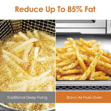 Load image into Gallery viewer, Nuwave Bravo Air Fryer Toaster Smart Oven, 12-in-1 Countertop Convection, 30-QT XL Capacity, 50°-500°F Temperature Controls, Top and Bottom Heater Adjustments 0%-100%, Brushed Stainless Steel Look
