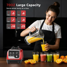 Load image into Gallery viewer, H-Duka 1800W Blender for Smoothies 70 oz Large Capacity Countertop Blenders with 20 oz Grinding Cup - 28000RPM High Speed Kitchen Blender for Ice Crushing, Frozen Drinks, Milkshakes &amp; Puree
