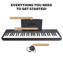 Load image into Gallery viewer, Alesis Melody 61 MK4 Keyboard Piano for Beginners with 61 Keys Speakers, Tablet/Sheet Music Stand, 300 Sounds and Music Lessons
