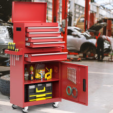 Load image into Gallery viewer, AirWire 5-Drawer Tool Chest, Rolling Tool Storage Cabinet with Detachable Top Tool Box, Enhanced Packaging, Metal Tool Cart for Garage Workshop, Red
