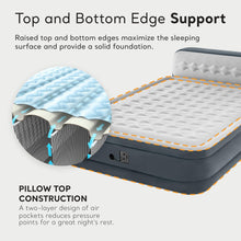 Load image into Gallery viewer, Intex 64447ED Dura-Beam Deluxe Ultra Plush Air Mattress with Headboard: Fiber-Tech – Queen Size – Built-in Electric Pump – 18in Bed Height – 600lb Weight Capacity
