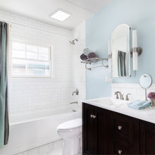 Load image into Gallery viewer, Homewerks 7141-110-G4 Bathroom Fan Integrated LED Light Ceiling Mount Exhaust Ventilation Whisper Quiet 2.0 Sones 110 CFM, White
